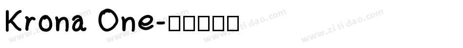 Krona One字体转换